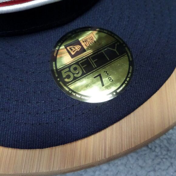 New Era USA flag 59Fifty Navy Blue fitted Hat Size 7 1/4 and 7 3/8 Cap - Picture 11 of 13